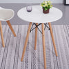 Small White Dia.60cm Round Dining Coffee Table Home Lounge Bar Office Cafes