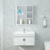 LED Cabinet Wall Mounted Mirror 1 Door Bath Unit Storage Cupboard White Bathroom
