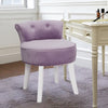 Purple Velvet Makeup Chair Seater Vanity Bedroom Dressing Table Stool Piano Seat