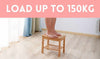 Slatted Bamboo Shower Bench Storage Seat Stool w/ Shelf Safe Comfortable Bath