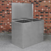 Large Feed Bins Storage 64L Galvanised Metal Waterproof Outdoor 2 Compartments