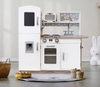 Wooden Play Kitchen Pretend Role-Play Kids Toy With Lights & Sounds LARGE- White