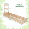 Rectangular Raised Garden Bed Fir Wood Planter Box w/2 Drainage Holes