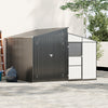 Storage Shed Equipment Combo Package Steel Tool Shed + Polycarbonate Sunroom Kit