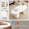 Cloud Coffee Table Modern White Coffee Table for Living Room Irregular Tea Table