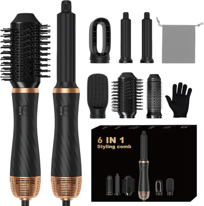 Magic Air Styler 6 in 1 Hair Styler, Hot Air Styler Set for Styling, Blow Dryer