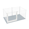 6 Panels Acrylic Dog Playpen Fence Deep Pet Whelping Box Lockable Enclosure Bed