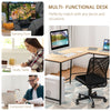 L-Shaped Corner Computer Desk Industrial PC Table Large Workstation with Storage