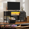 LED TV Stand Cabinet Unit Entertainment Center with 5 Drawers for Living Room