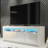 TV Unit I 160cm I Sideboard I Cabinet I TV Stand I White Gloss Doors I Free LED
