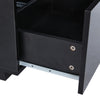 BLACK COFFEE TABLE WITH 2 DRAWERS STORAGE, RGB LED LIGHTS, LIVING ROOM FURNITURE