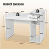 Computer Gaming Desk Home Office Compact Study Table Wooden Writing Workstation