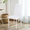 White Glass Dining 2/4/6PCS Faux Leather Chairs Kitchen Dinner Kitchen Furniture