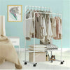 Solid Wood Coat Rack Stand Clothes Hanging Rail Rack Shelf Closet Portable Use