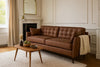 Swyft Model 10 3 Seater Sofa - Chestnut Faux Leather RRP £1799