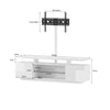 1.6M High Gloss TV Stand Cabinet Entertainment with TV Mount Bracket &LED Lights