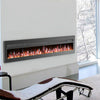 LED Fireplace Media Wall Fire Wall Mounted / Standing Electric Heater 40-100in