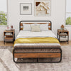 Industrial Nightstand 3-tier Bedside Table End Table w/ Drawer & Open Shelf
