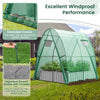 Outdoor Walk-in Tunnel Greenhouse Portable Greenhouse w/2 Zippered Doors Green