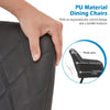 2Pcs Dining Chairs Faux Leather Diamond Seat with Hole Design Restaurant Chair