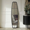 38x120CM WINDOW STYLE MIRROR LIVING ROOM DECOR HALLWAY GARDEN WALL GLASS (BLACK)