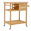 Movable Kitchen Island Cart with Drawers Rolling Storage Shelving Shelf Trolley