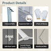 12x14FT Galvanized Metal Garden Shed Lockable Door Tool Storage shed, Grey