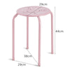 Set of 6 Metal Stacking Stools Round Nesting Bar Stool with X-shape Connection