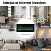 Electric Inset Fire 40in Insert / Wall Mount LED Fireplace Reccessed Media Flame