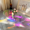 Acrylic Coffee Table Modern Accent Night Stand Iridescent Side Table Office Home
