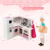 Kids Corner Kitchen Playset Pretend Wooden Play Kitchen Toy-Pink