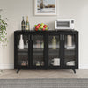 Sideboard Kitchen Buffet Cupboard Console Table with Glass Doors Cabinet 2 Shelf