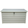 Steel Garden Patio Cushion Chest Tool Cabinet Storage Box Organizer Ivory White