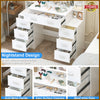 Dressing Table with LED Mirror Modern Makeup Desk Vanity Table Set +Drawer White