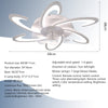 LED Ceiling Fan Light Dimmable Living Room Chandelier Lamp With Remote Control