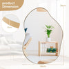 Irregular Wall Mirror Metal Frame Asymmetrical Mirror Decorative Vanity Mirror