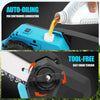 2 IN 1 Pole Chainsaw Cordless Long Reach Cutter Pruner Saw 2 Batteries & Charger