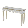 Long Silver Mirrored Console Table Hallway Side Desk Pendant Table Retro Elegant