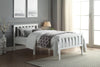 White 3FT Single Bed Frame – Solid Pine Wood, Shaker Style, Bedroom Furniture