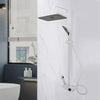 High Pressure Rainfall Shower Head Set with Push Button Multiple Spray Modes UK