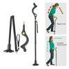 Adjustable Retractable Straight Posture Cane Walking Stick Camping Trekking Pole