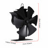 6 Blade Heat Powered Stove Top Fan For Wood Burner Log Burning Fire Eco Friendly