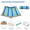 Double Size Outdoor Patio Quilted Hammock Folding Hammock with Detachable Pillow