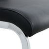 Dining Chairs Set of 2 Cantilever Chairs with Stylish Chrome Metal Frame Black