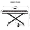Portable Digital Piano 88 Semi-Weighted Keys Keyboard Pedal Stand LCD Mustar