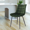 2x Dining Chairs w/ Velvet Padded Metal Legs Kitchen Living Room Lounge Counter