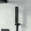Black Thermostatic Shower Mixer Square Bathroom Concealed Twin Head Valve Set