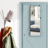 LED Lighted Jewelry Cabinet Wall Mounted & Door Hanging Jewelry Armoire Mirror