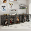 Large Wooden Dog Crate Indoor Puppy Cage Pet House Kennel with Removable Divider