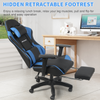 Gaming Chair Leather Racing Office Executive Recliner with Leg Rest Massage